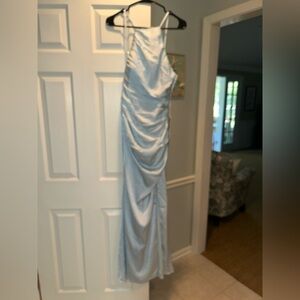 NWT - STACEES - Baby blue floor length bridesmaid dress.